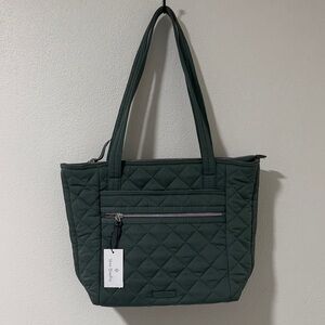 Vera Bradley Dark Green Quilted Tote